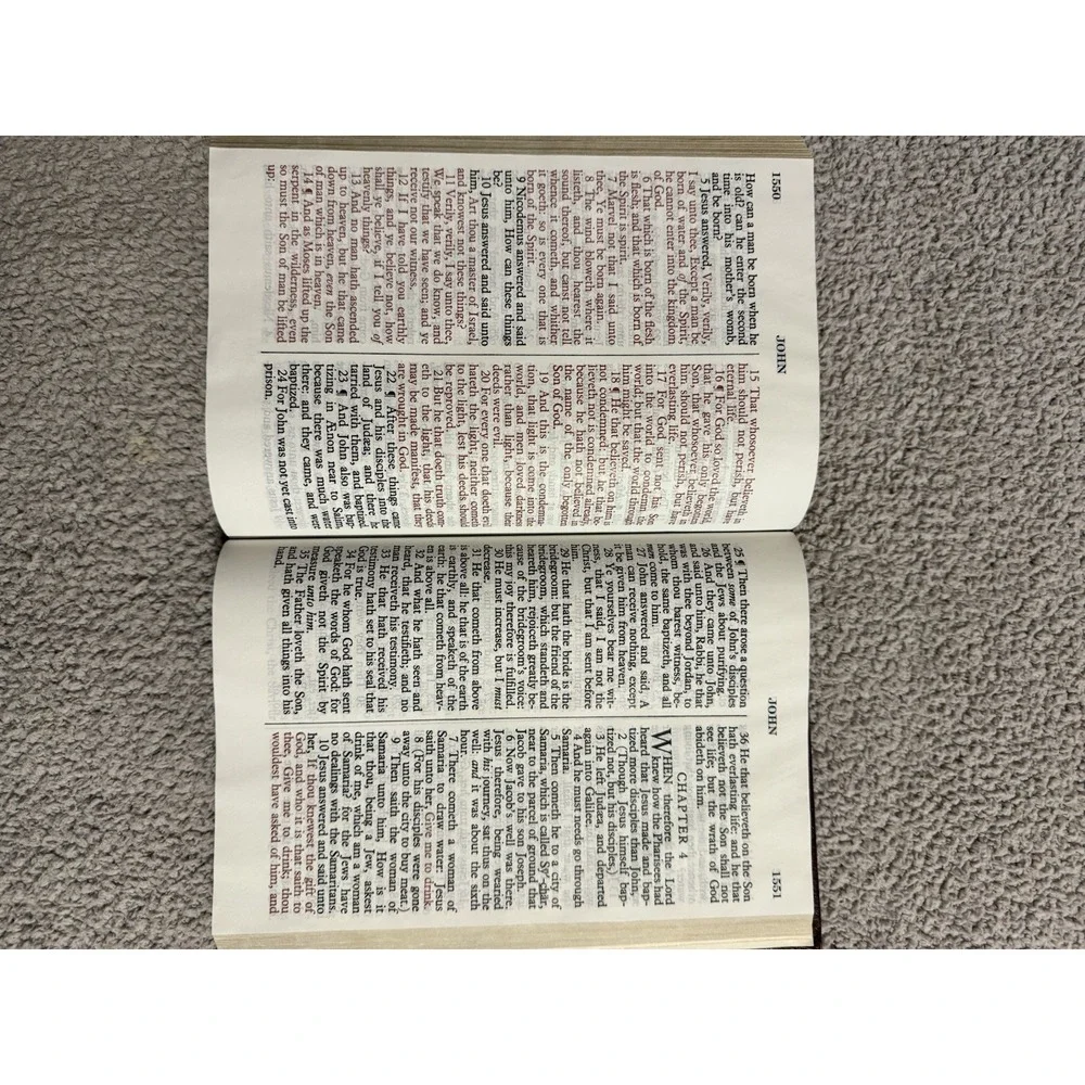 Holy Bible KJV Dugan 712 Giant Print Red Letter Ed Imitation Buffalo Leather EUC